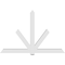 Ekena Millwork Kennewick Architectural Grade PVC Gable Bracket, 96"W x 64"H x 6"D x 6"F, 16/12 Pitch GBP096X64X0606KEN00 - alternate 2